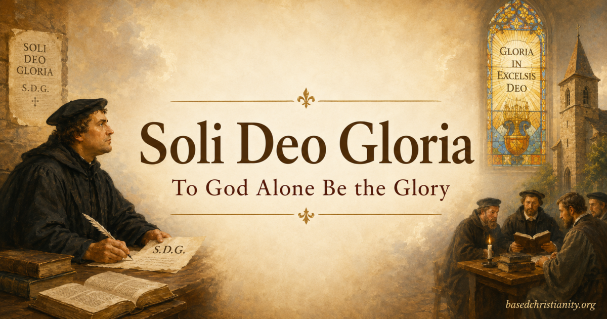 Soli Deo Gloria - To God Alone Be the Glory - Based Christianity
